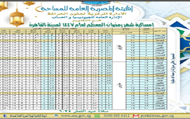 تفاصيل رمضان 2026 في مصر مواعيد الإمساء والإفطار وساعات الصيام